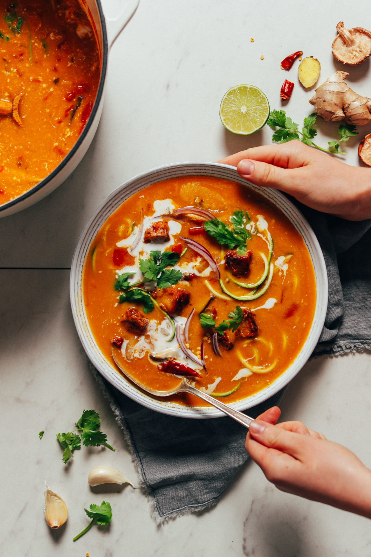 vegan tom yum soup vegan tom yum soup