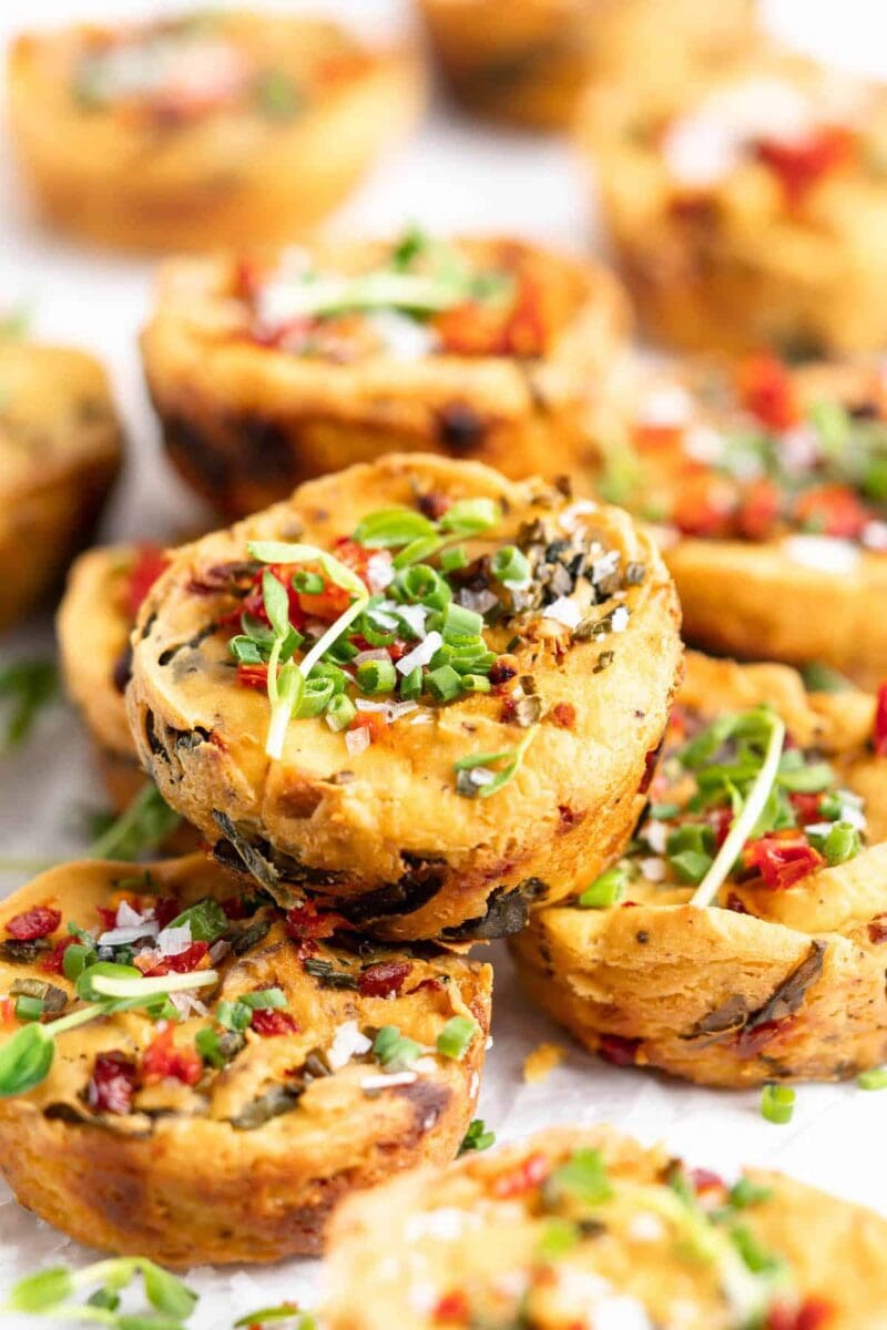 Vegan Quiche Muffins with Sun-Dried Tomatoes Vegan Quiche Muffins with Sun-Dried Tomatoes