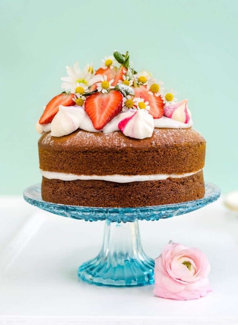 Vegan Vanilla Cake with Whipped Coconut Cream