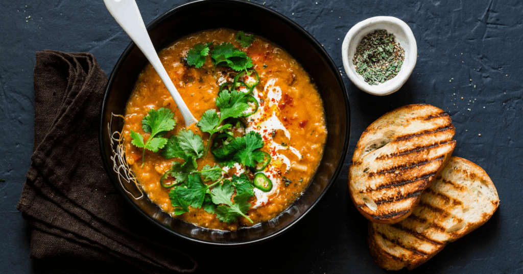 Vegetarian high-protein soups you can blend smooth