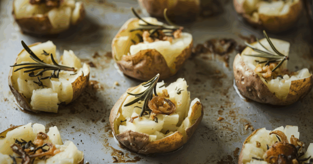 Crispy smashed potatoes with garlic herb butter (the side dish that always steals the show)