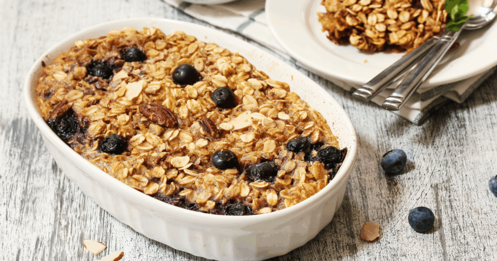 The baked oat cups I make on Sunday that double as breakfast and a snack all week — under 120 calories each